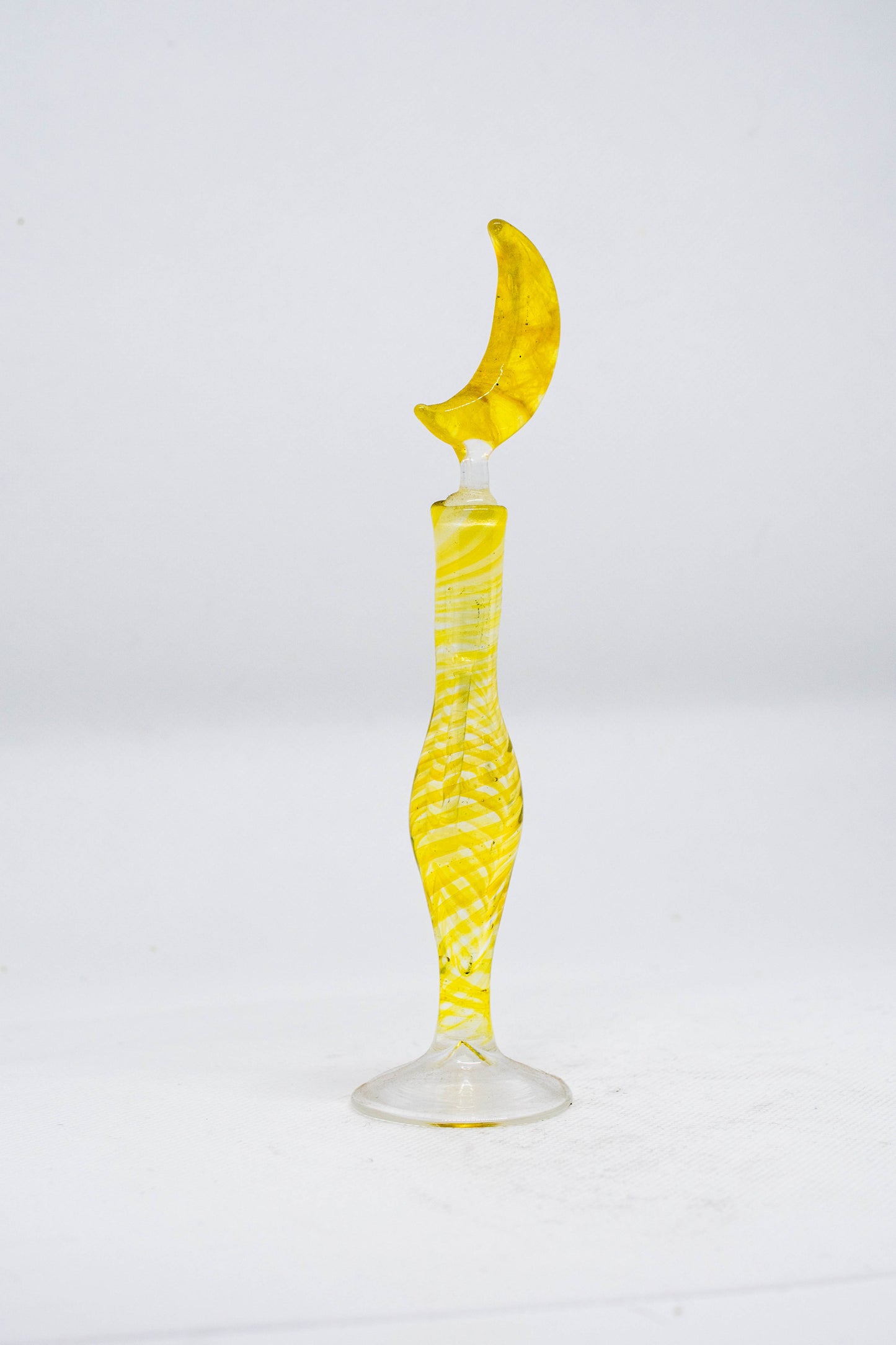 Hand Blown Glass Perfume Bottle: Golden Moon